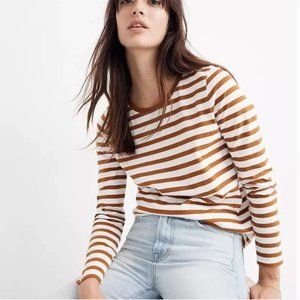 Madewell Striped Crewneck Long Sleeve, Small